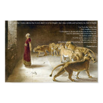 Daniel in the Lion's Den Bible Scripture Art Print