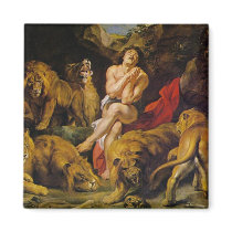 Daniel in the Lion's Den Fridge Magnets