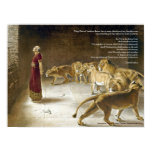 Daniel in the Lion's Den w/Bible Verse Art Print