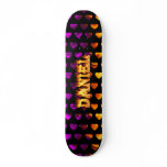 Daniel skateboard fire and flames design.