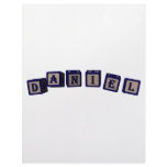 Daniel Toy blocks in blue Personalized Letterhead