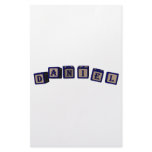 Daniel Toy blocks in blue Personalized Stationery