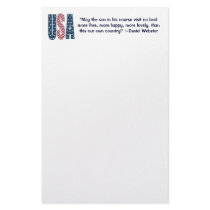 Daniel Webster Patriotic Quote Stationery