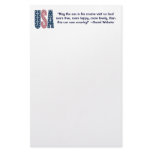 Daniel Webster Patriotic Quote Stationery