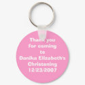 Danika's Christening keychains