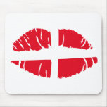 danish danmark flag lipstick mouse pad
