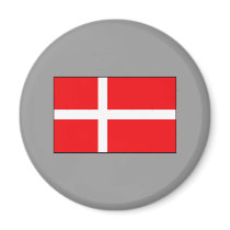 Danish Flag T-shirts and Gifts magnets
