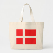 Danish Flag Tote Bags