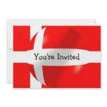 Danish Flag With Bubble Invitation