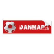 Danish fudbold soccer ball of Denmark Bumper Stickers