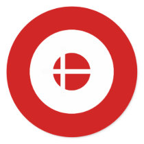 Danish Mod Round Sticker by thefullmodtee Danish Mod Round Sticker