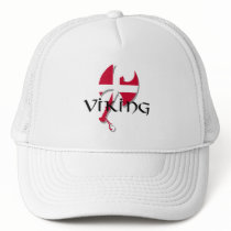Danish Viking Denmark flag Axe hats by Funkart Danish Viking Denmark flag Axe hats