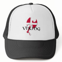 Danish Viking Denmark flag Axe hats by Funkart Danish Viking Denmark flag Axe hats