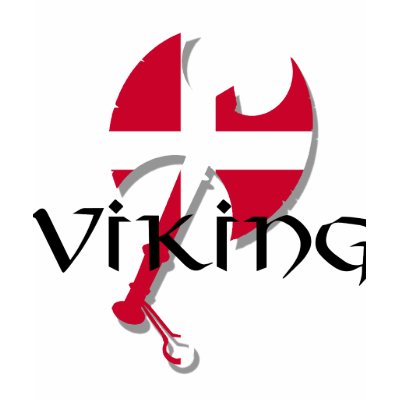 Danish Viking Denmark flag Axe Tee