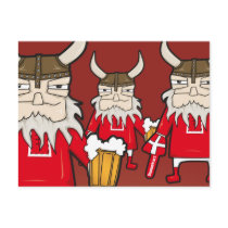 Danish Viking Fan Postcard postcards