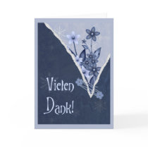Danke Blaue Blumen karten