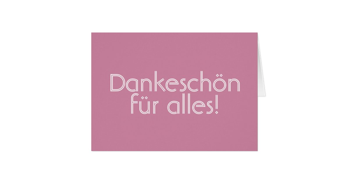 Dankeschön (Thank you) Card (German) | Zazzle