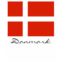 Danmark with Dannebrog t-shirts by Danoise Danmark with Dannebrog t-shirts