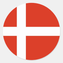 Dannebrog; The Official Flag of Denmark Stickers