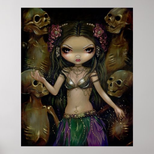 Danse Macabre - Tribal Fusion - gothic fairy Print