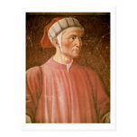 Dante Alighieri (1265-1321) detail of his bust, fr Postcards