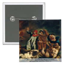 Dante And Virgil In Hell (The Barque Of Dante) Pinback Buttons