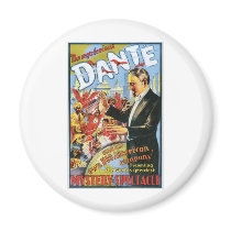 Dante ~ The Mysterious Magician Vintage Magic Act Magnets