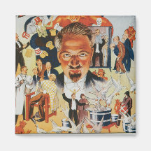 Dante Vintage Magician Advertisement Fridge Magnet