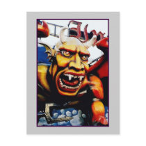 Dante's Inferno Devil (Coney Island, NY) postcard by lizadeyphoto Dante's Inferno Devil (Coney Island, NY) postcard