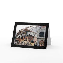 Dante's Inferno Spookhouse Blank Greeting Card