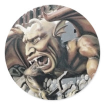 Dante's Inferno Spookhouse Demon Stickers by lizadeyphoto Dante's Inferno Spookhouse Demon Stickers