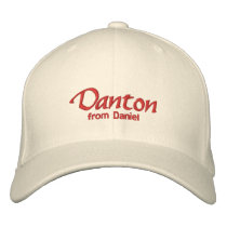 Danton Name Cap / Hat embroidered hats by toppings Danton Name Cap / Hat embroidered hats