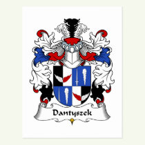 Dantyszek Family Crest Postcard