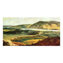 Danube Valley Near Vienna By Brand Johann Christia Personalized Photo Card