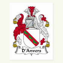 D'Anvers Family Crest Postcard