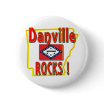 Danville Rocks ! (red) Pinback Buttons