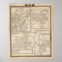 Danville, Shelbyville, Atlanta and Monticello Posters