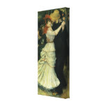 Danza en Bougival por Renoir, impresionismo del vi Impresiones En Lona Estiradas