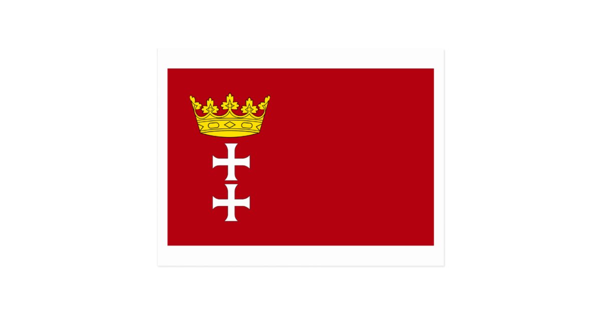 danzig gdansk flag postcard zazzle baby postcard