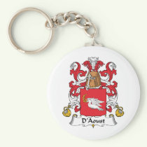 D'Aoust Family Crest Keychain