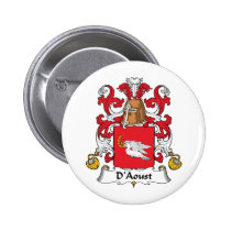 D'Aoust Family Crest Button