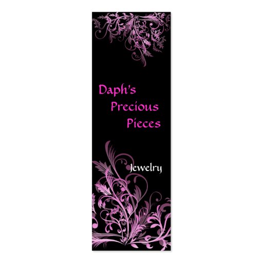 Daph's Precious Pieces Tag-custom design Business Card Templates (front side)