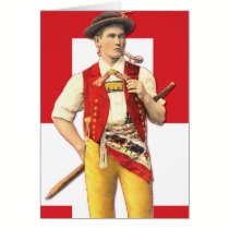 Dapper Appenzell Farmer in Traditional Costume cards