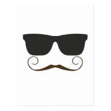 Dapper Mustache Postcard