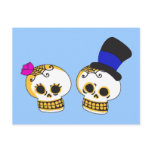 Dapper Skeleton Couple Post Cards