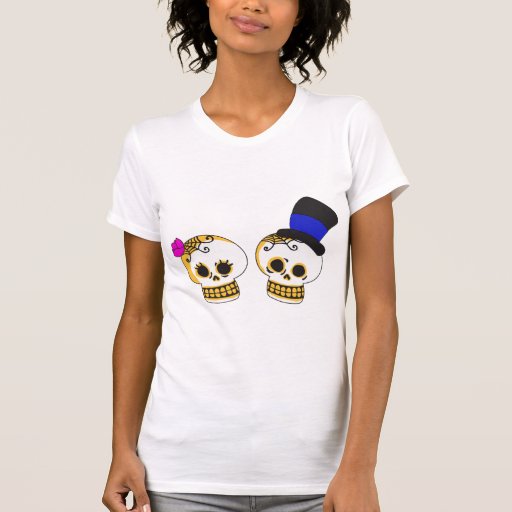 Dapper Skeleton Couple Shirts
