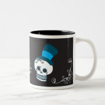 Dapper Skull Couple Mug mugs