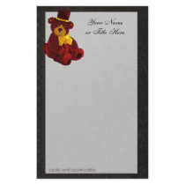 Dapper Teddy Bear Stationery by Customizables Dapper Teddy Bear Stationery