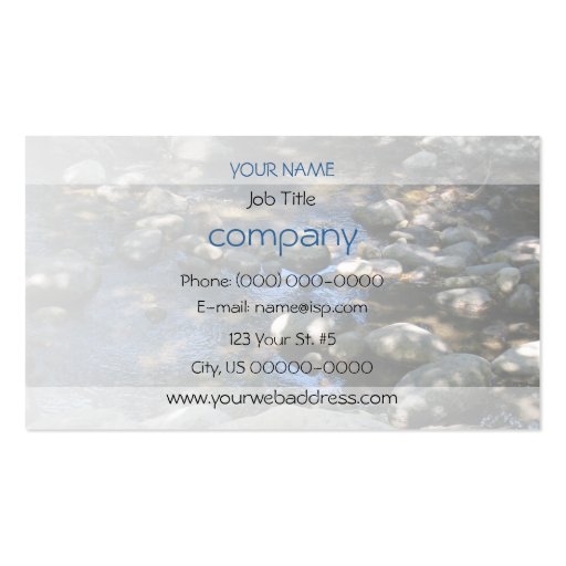Dappled Creek Business Business Card (front side)