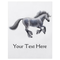 Dappled Gray Draft Horse Flyer by twopurringcats Dappled Gray Draft Horse Flyer